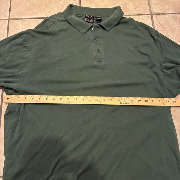 Jos A Bank Traveler's Collection Long Sleeve Polo Shirt Green Cotton Men's XXL - Picture 6 of 6